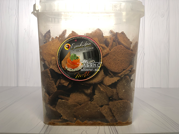 Ржаные гренки с семгой и сыром в Кубинке