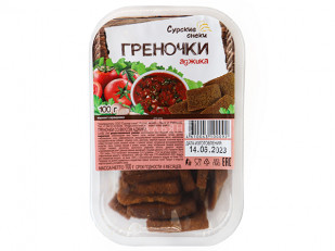 Корюшка с икрой вяленая ГОСТ (крупная): Сурские гренки с Аджикой (100 гр)