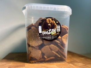 Японские снеки и крекеры: Ведро Ржаные гренки со вкусом Сметана зелень (1 кг)